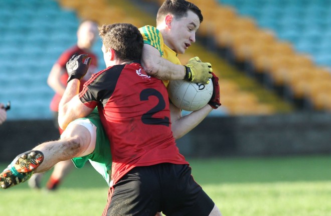 Donegal's Eoin McHugh in action against Down last week.