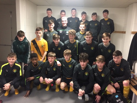 The Donegal Schoolboys Under 15 team with Jim McGuinness