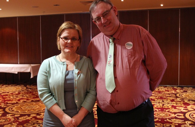 Rose McBrearty, Family Carers Ireland, and Alastair McKinney, Alzheimer Society of Ireland (Donegal branch). 