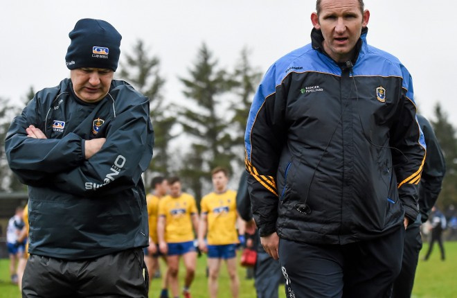 31 January 2016; Roscommon managers Kevin McStay, left, and Fergal O'Donnell. Picture credit: Stephen McCarthy / SPORTSFILE