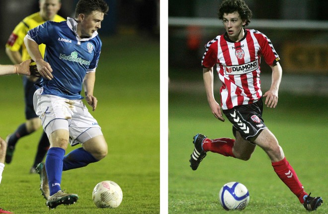 Brothers Tony McNamee, Finn Harps and Barry McNamee, Derry City.