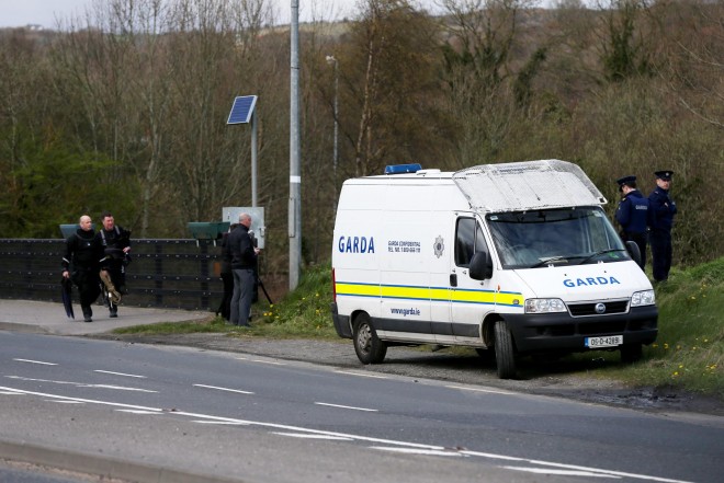 Gardai at the scene this afternoon.