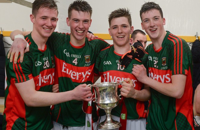 30 April 2016; Mayo players celebrate after winning the All-Ireland Under 21 Championship. Can they push on and win one at senior grade? Picture credit: Piaras Ó Mídheach / SPORTSFILE