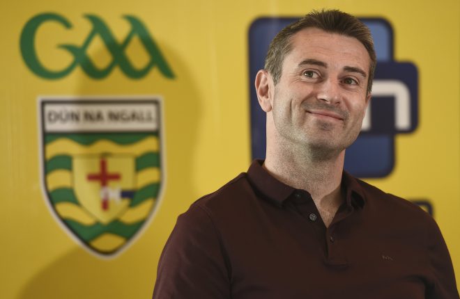 20 June 2016; Donegal manager Rory Gallagher during a press conference at the MacCumhaill Centre in Ballybofey, Co Donegal. Photo by Oliver McVeigh/Sportsfile
