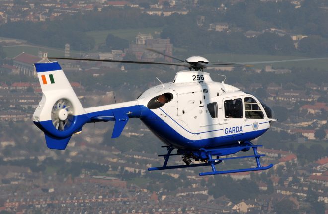 The state-of-the-art Garda Air Support helicopter which will be on standby this weekend for the Donegal International Rally.