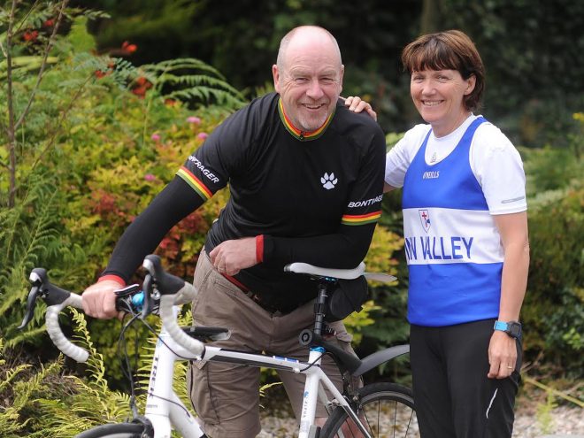 Gerry and Kay Byrne getting all ready for Sunday's Charity Cycle and 5k.