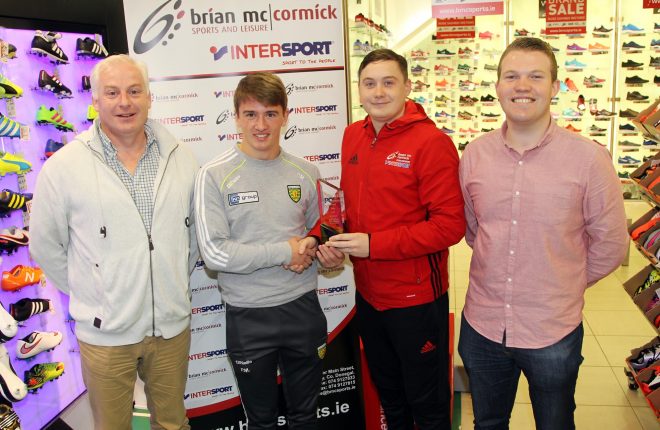 July Donegal News Sports Personality of the Month Peadar Mogan, Donegal Minor player is presented by Dan O'Donnell, Brian McCormick Sports with Harry Walsh and Ryan Ferry, Donegal News.