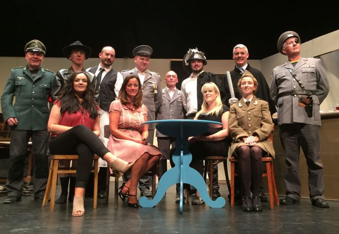 The cast of the Lifford Players' production of 'Allo Allo'.