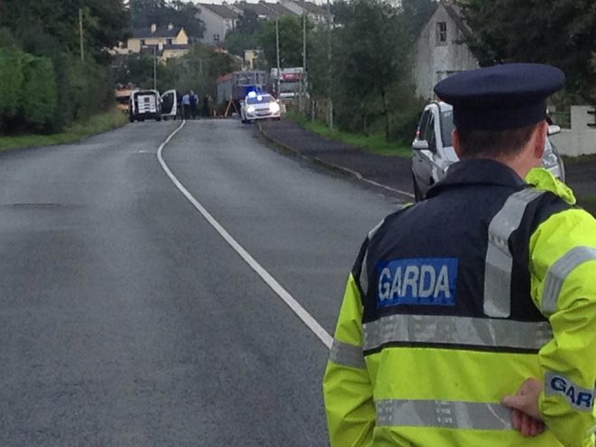 The scene of this afternoon's fatal road traffic accident outside Ballybofey.
