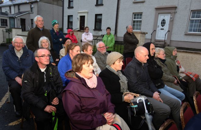Local residents and members of the congregation at the annual feast of St. Eunan Mass in St. Eunan's Terrace, Letterkenny on Friday evening.