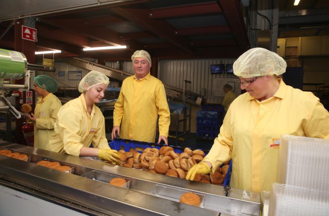 Declan Gallagher oversees production at Gallaghers Bakery.