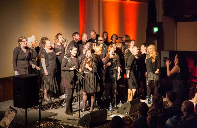 Members of Inishowen Gospel Choir in performance. 