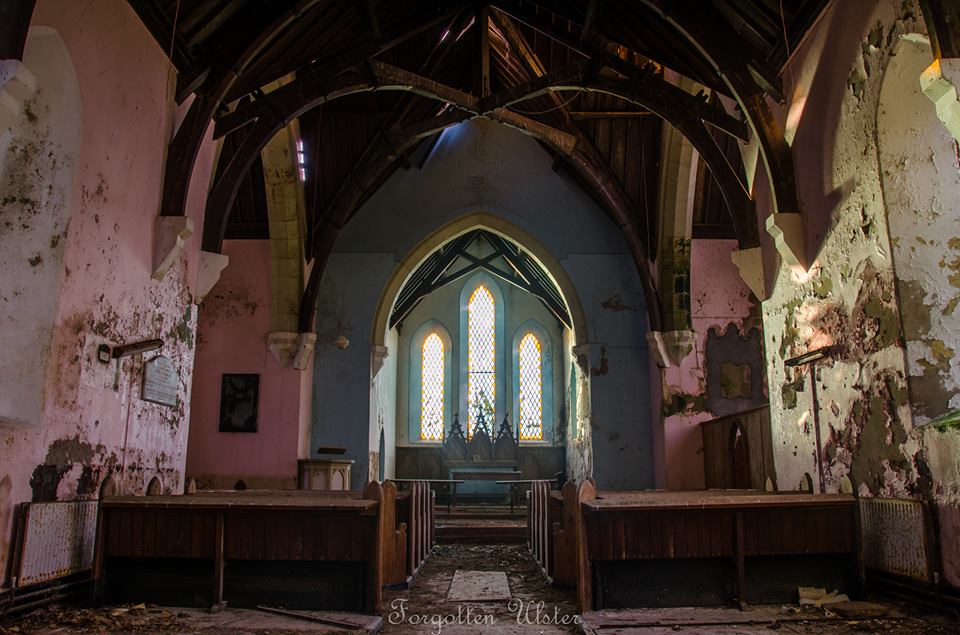 An abandoned Church of Ireland church in Donegal