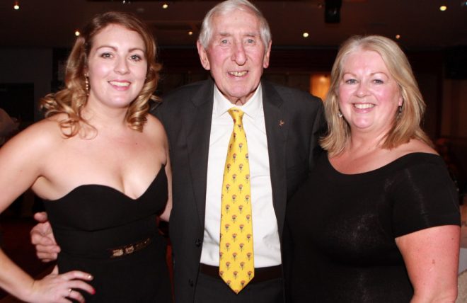 Teresa McDaid with Olympian Ronnie Delany and her daughter Niamh at the recent Letterkenny AC presentation of awards