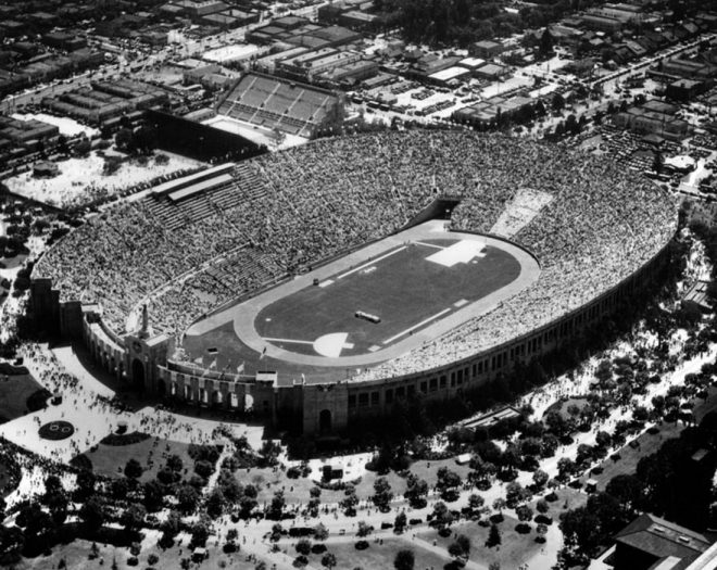 Los Angeles olympics opening ceremony in 1932.