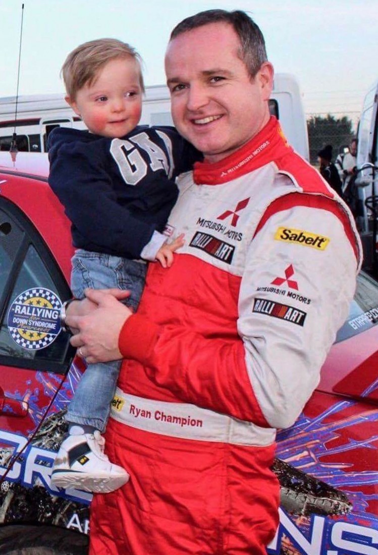 Ryan Champion with his son Finley.