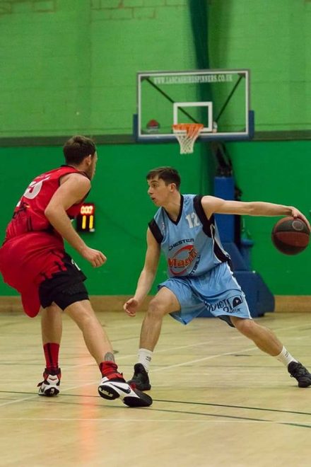 Cian Hickey in action for Manchester Magic in the UK National League.