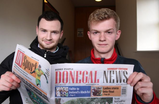 Peter Doherty, Cockhill Celtic, and Adrian Delap (Right), Derry City Reserves will square off at the Dry Arch today