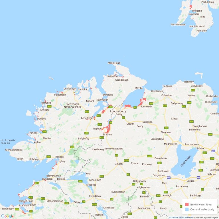 Climate change map shows dangers for Donegal - Donegal News