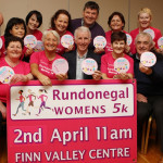 Seamus Carr (London), pictured centre, with members of the Run Donegal Womens 5k committee at the press launch at the Finn Valley Centre to announce details the forthcoming event on Sunday the 2nd of April at 11.00am. Photo: Brian McDaid