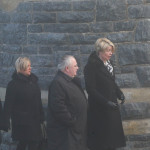 Mourners attending the funeral of Paddy Harte OBE including former Tainiste Mary Coughlan.