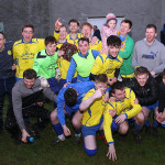 Cranford celebrate their vistory over Rasheney in the Ulster Junior Shield at Aileach.