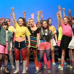 A scene from the colourful Loreto and St Eunan's College musical production of Footloose in An Grianan Theatre on Wednesday night.