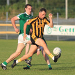Conor O'Donnell, St Eunan's in action against Peter McGee, Gaoth Dobhair.