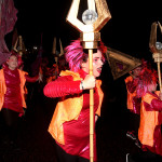 The Spiky Tribe make an entrance at the park.