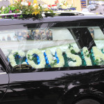 A floral tribute to the late Daniel Scott.