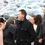 Mourners at the funeral of Daniel Scott at Christ the King Church, Gortahork.
