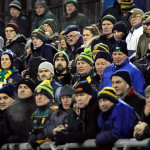 Supporting Donegal in wintry conditions in MacCumhaill park on Saturday night.