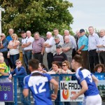 Supporters keep a close eye on the local derby game between Cloughaneely and Gaoth Dobhair on Sunday in Pirc Naomh Fhionin. Cloughaneely emerged winners, by two points, of the All County Football League Division one game.