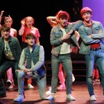 Cast, including Ren, played by Richard O'Leary at the Loreto and St Eunan's Musical production of Footloose in An Grianan Theatre on Wednesday night.