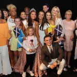 Mary from Dungloe winner Alisha Medford, the Glasgoew Mary, with extended family at the crowning cabaret on Sunday night.