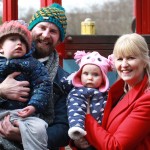 Craig Johnston with his mother Teresa and his children Eli and Isla Johnston, Letterkenny in the Town Park yesterday, Thursday, afternoon. Photo: Donna El Assaad