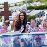 Bronagh Gallagher (festival queen) Shane Russell (prince) and Leah and Emily Boyce (princesses) during the Downinngs Festival parade.