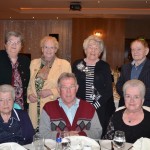 Pictured at the CAKE (Crossroads and Killygordan Enterprise) Party for older people in the Villa Rose Hotel recently were standing, Meave Walsh, Kathleen Sweeney, Bernie Murray and Edward Gallagher. Seated; Peggy Kelly, Tommy Hannon and Teresa Ward.