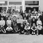 Local children and their coaches at a presentation for the former Letterkenny Leisure Centre 'School of Early Learning' promotion in the early nineties.